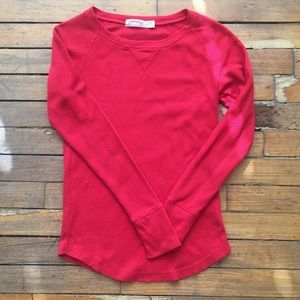 Faded Glory Red Thermal Shirt Size XS